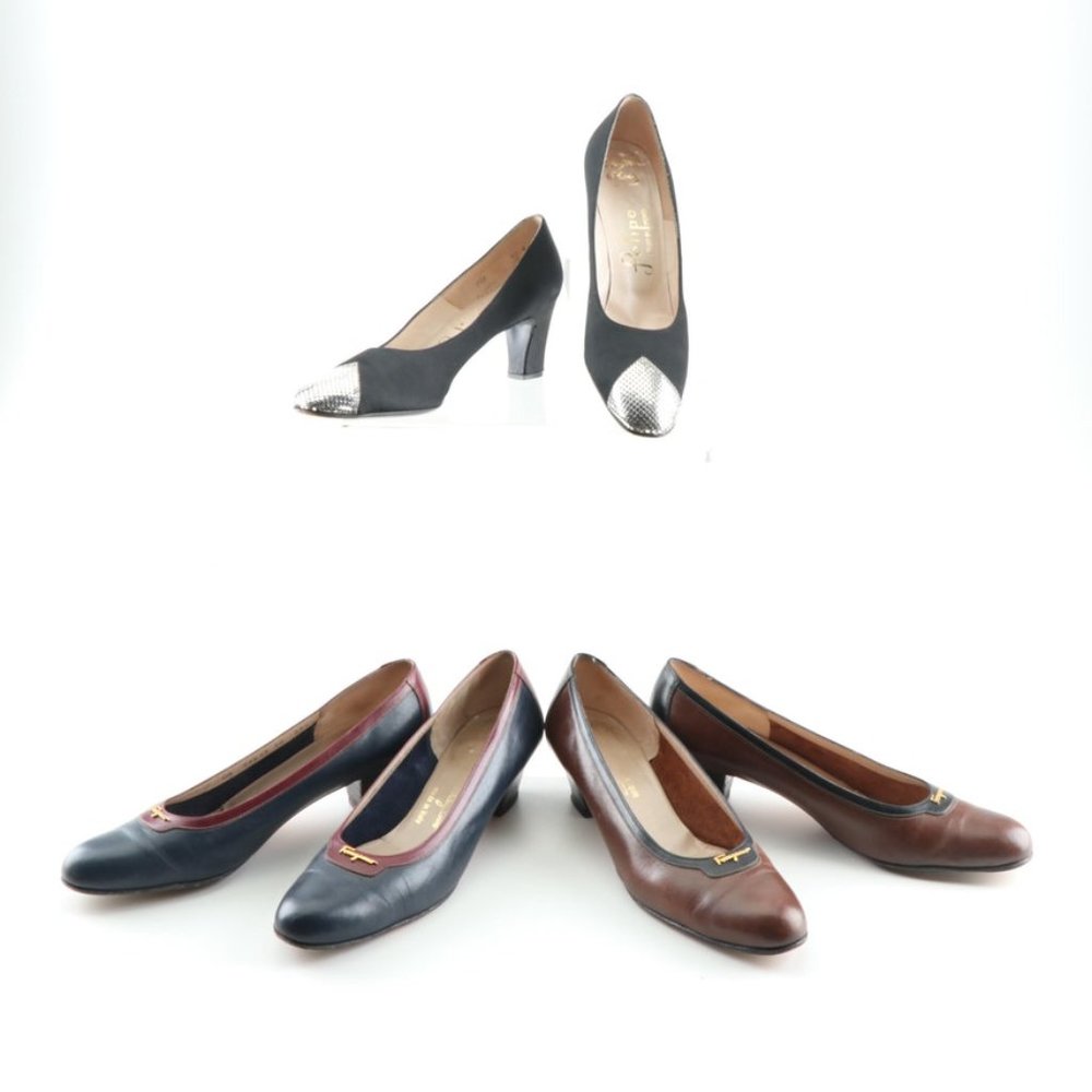 ❗️LAST CHANCE- Vintage FELIPE Satin Heels - Picture 3 of 11